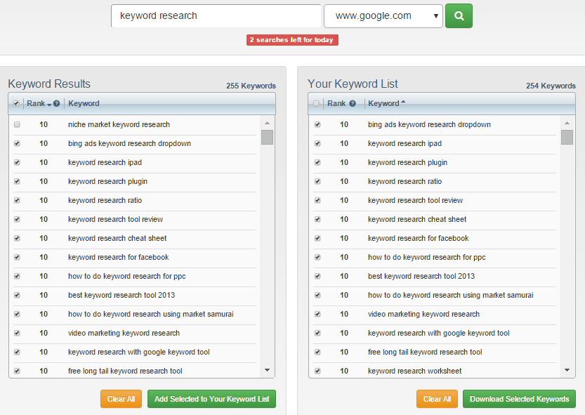 công cụ SEO-Từ khóa Keyword Tool Dominator