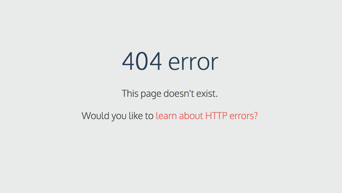 404 error