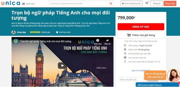 Khóa học Trọn bộ ngữ pháp tiếng Anh cho mọi đối tượng