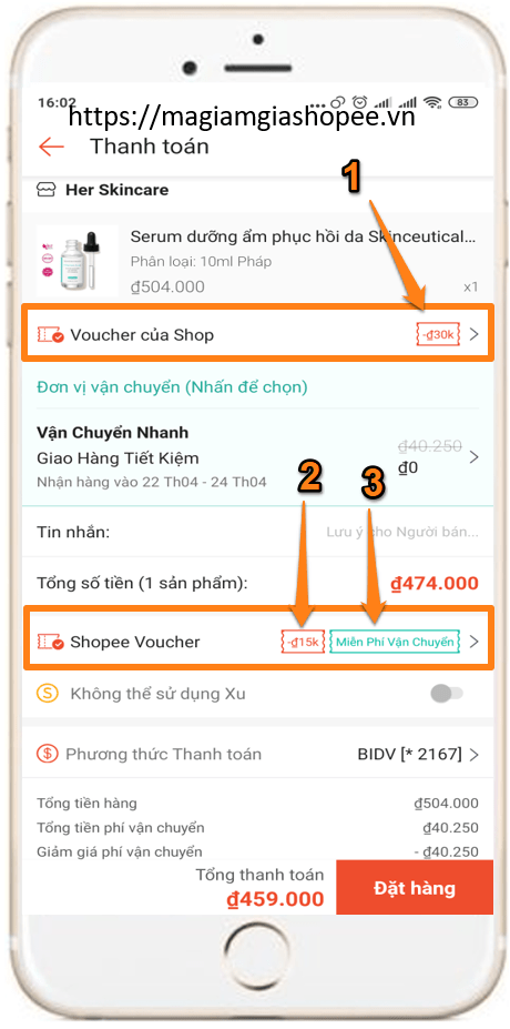 Cách sử dụng 3 mã giảm giá Shopee cho 1 đơn hàng