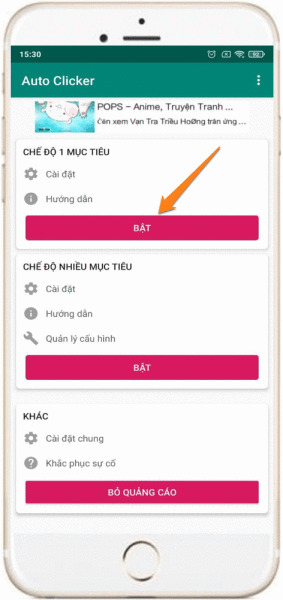 Hướng dẫn thiết lập auto click 1 điểm trên điện thoại