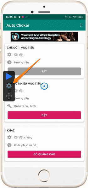 Hướng dẫn thiết lập auto click 1 điểm trên điện thoại