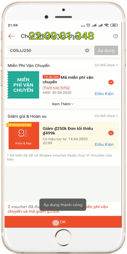 Kinh nghiệm săn mã giảm giá Shopee theo khung giờ