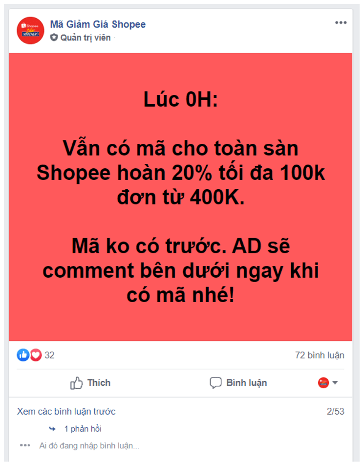 săn mã giảm giá shopee