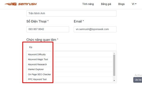 hướng dẫn dùng semrush