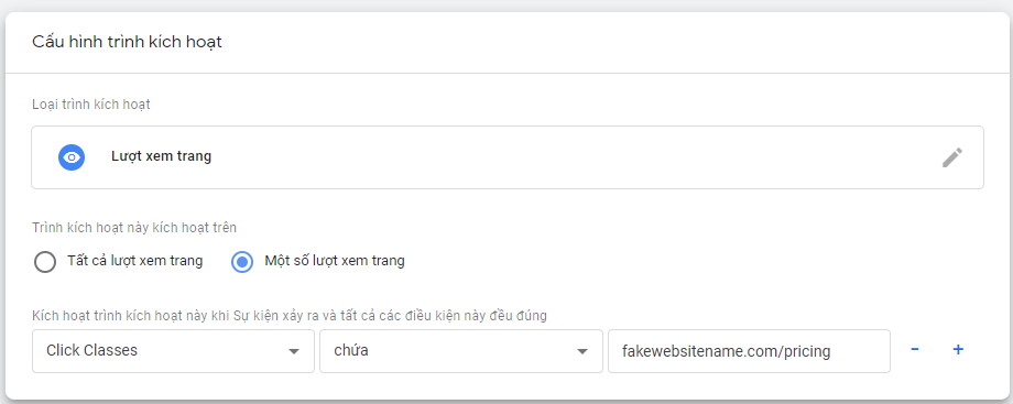 Cách tạo trình kích hoạt Lượt xem trang trên Google Tag Manager