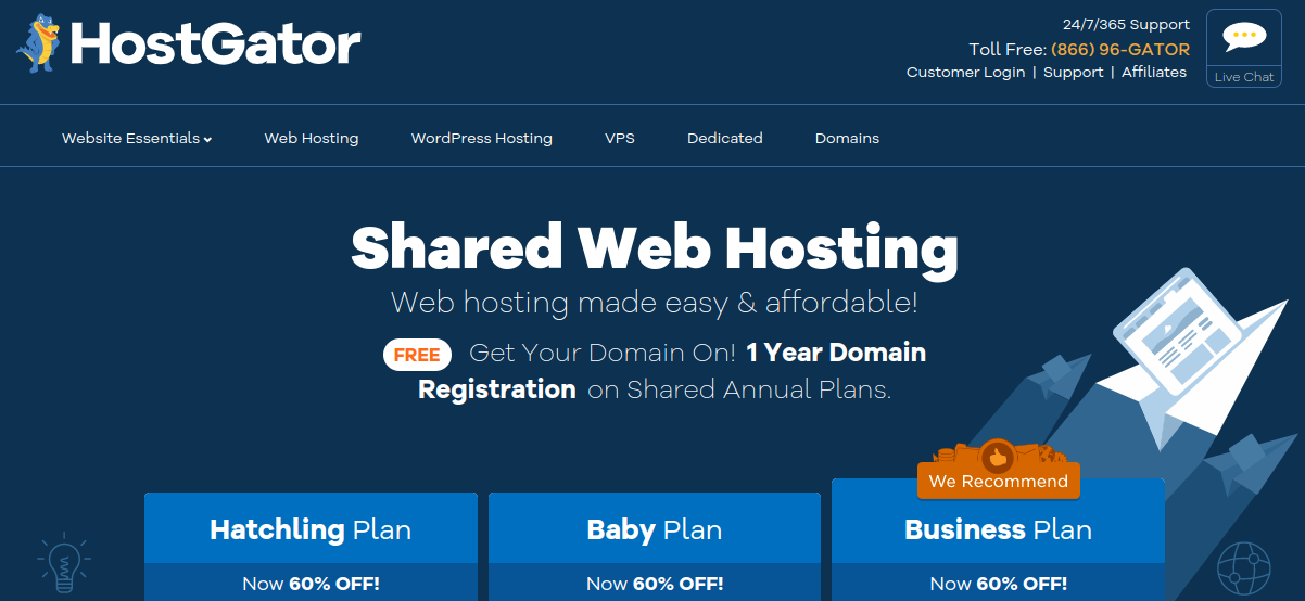 Hostgator - Cung cấp hosting giá rẻ