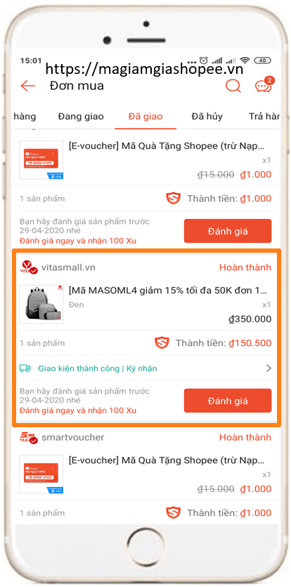 Các bước khiếu nại Rẻ vô địch Shopee