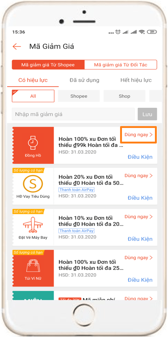 Kiểm tra mã giảm giá Shopee có dùng được cho sản phẩm mình muốn mua không