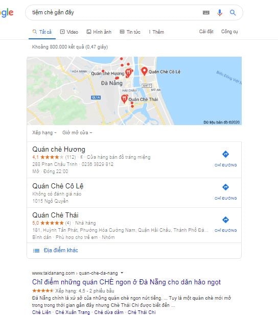 local Seo - tìm kiếm địa điểm