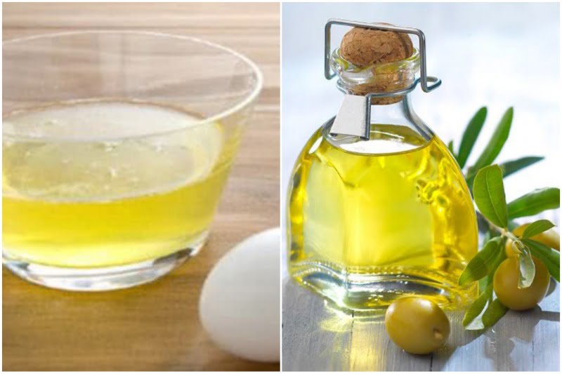 Mặt nạ hỗn hợp lòng trắng trứng kết hợp dầu olive