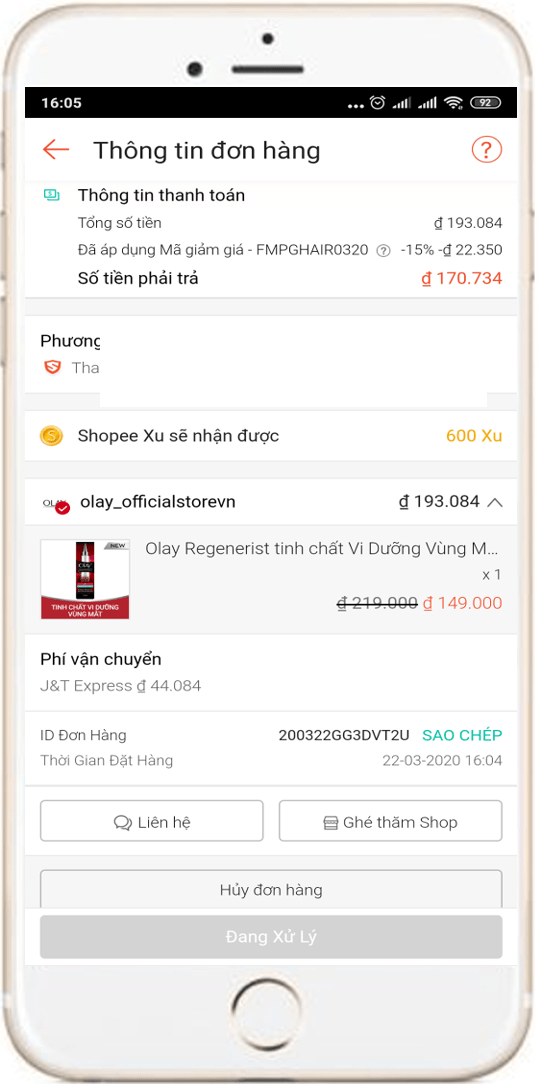 Cách tách đơn hàng trên Shopee