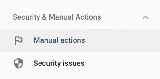 Thông báo Manual actions trong google search console