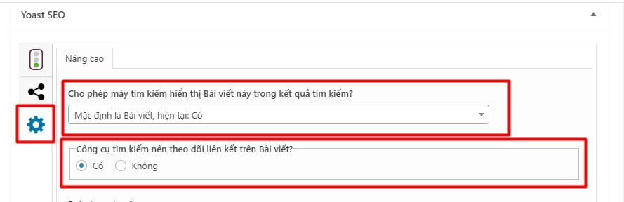 buoc 3 noindex index nofollow dofollow