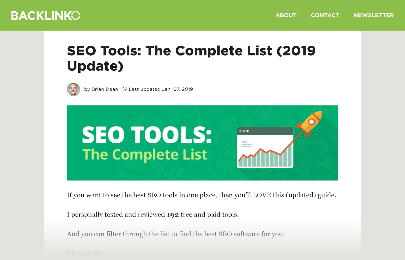 SEO content - Backlinko - Công cụ SEO