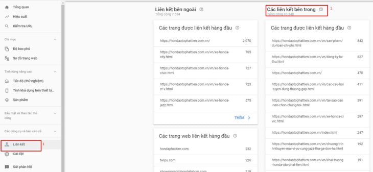 Tối ưu Internal link và Outbound link