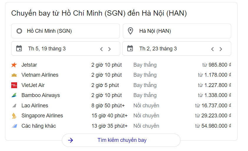 Chuyến bay (Flights)