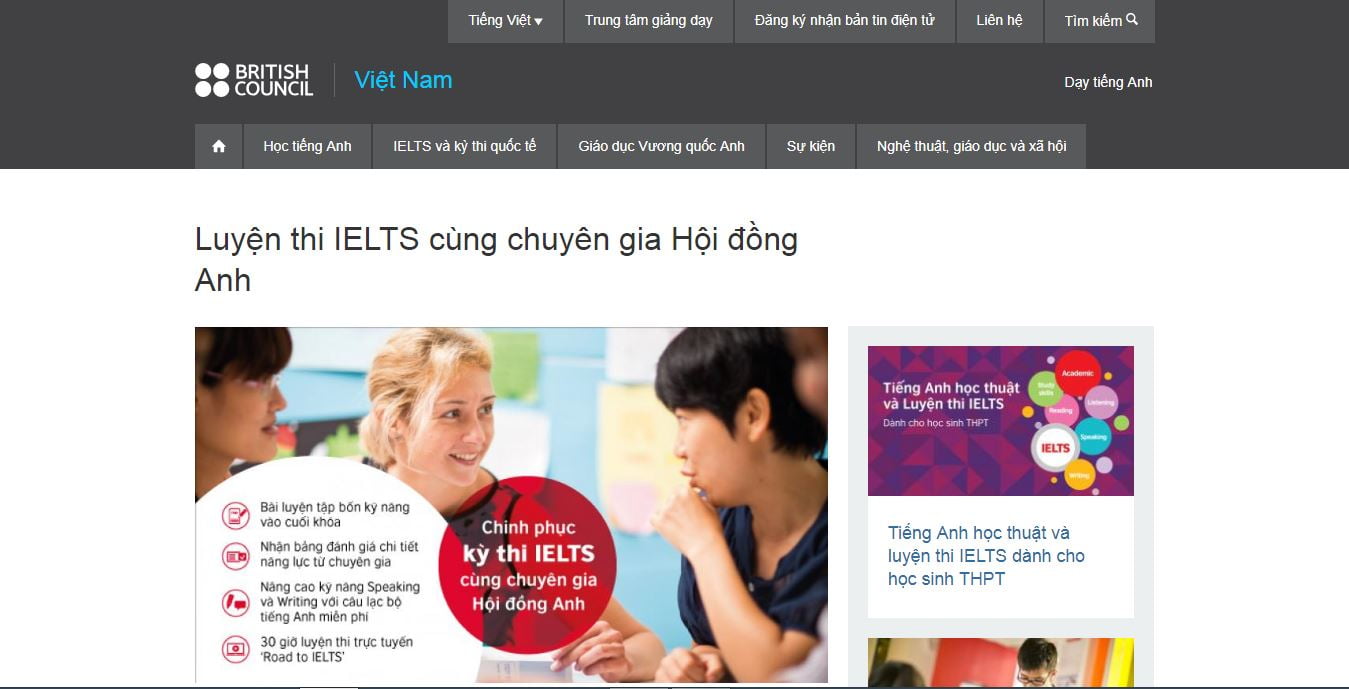 Trang web học tiếng anh cho người mới bắt đầu