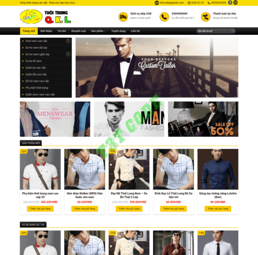 Theme web wordpress flatsome bán quần áo thời trang 01