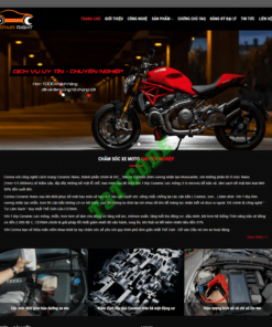Theme web wordpress flatsome bán sửa chữa xe motocare