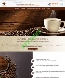 Theme web wordpress flatsome bán cà phê 01