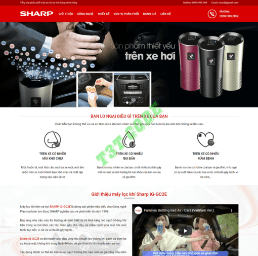 Theme web wordpress flatsome bán máy lọc không khí 01