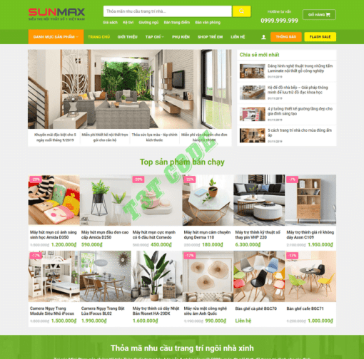 Theme web wordpress flatsome bán nội thất 11