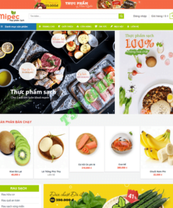 Theme web wordpress flatsome bán thực phẩm 01