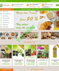 Theme web wordpress flatsome bán thực phẩm 02