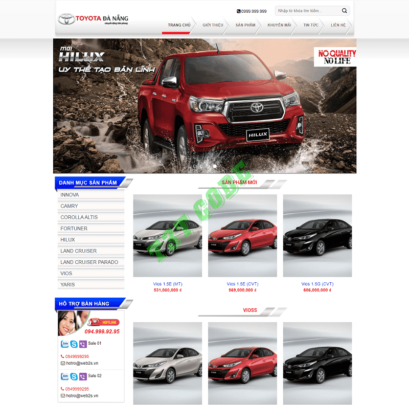 Theme web wordpress flatsome đại lý bán xe toyota 02 Theme web wordpress flatsome đại lý bán xe toyota 02