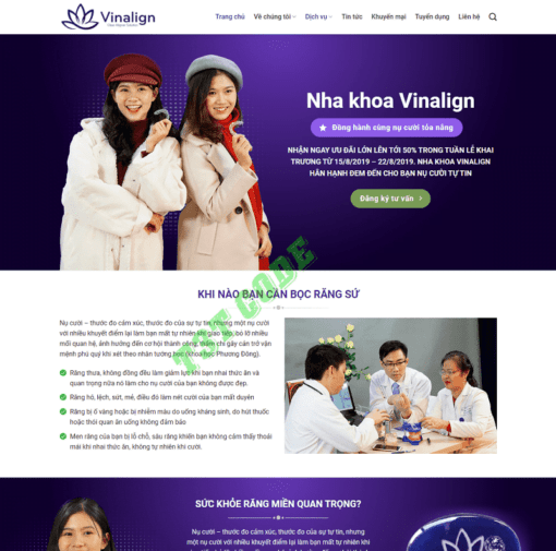 Theme web wordpress flatsome dịch vụ nha khoa 03