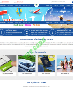 Theme web wordpress flatsome dịch vụ thẻ visa du lịch du học
