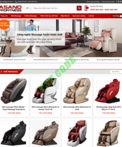 Theme web wordpress flatsome landing page bán ghế massage