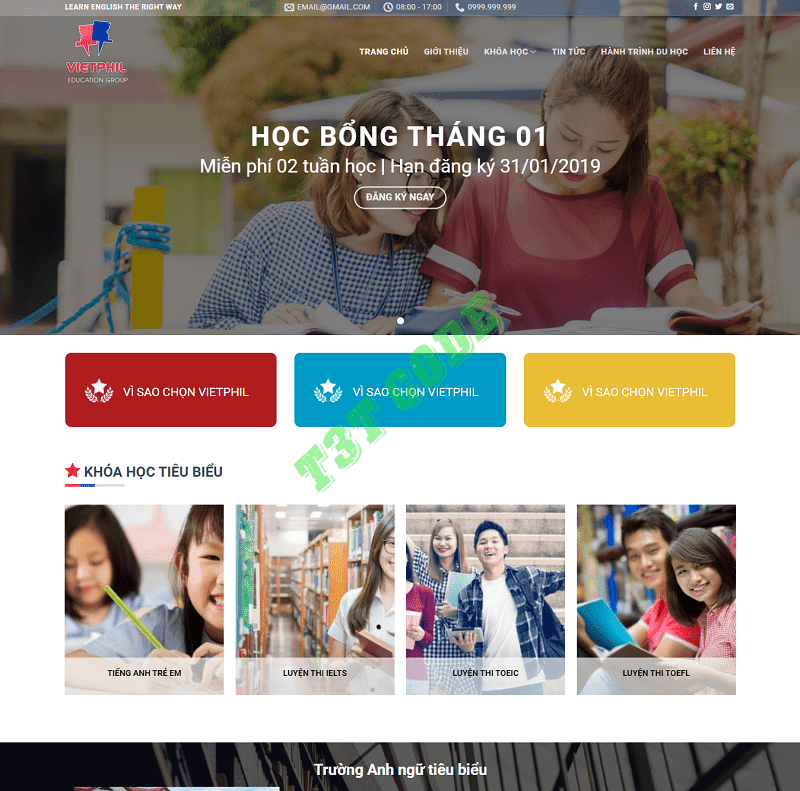Theme web wordpress flatsome trung tâm khoá học edu 07 Theme web wordpress flatsome trung tâm khoá học edu 07